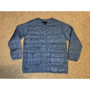 EVERLANE The Renew Channeled Liner Jacket Blue Quilted XS - Oversized